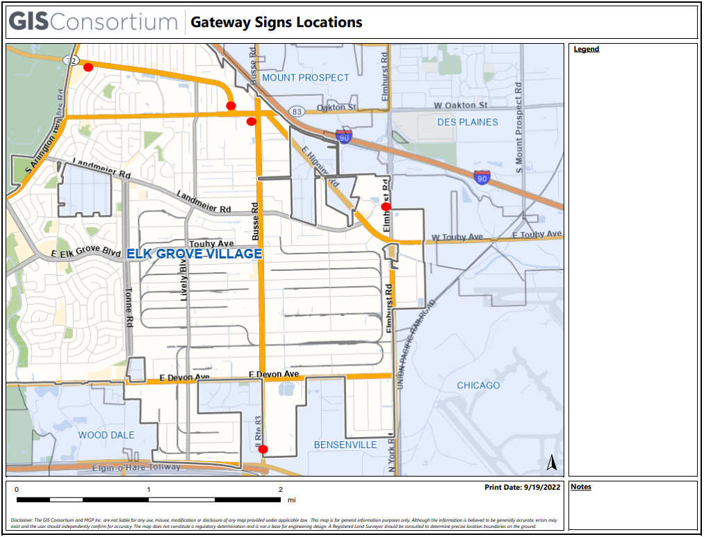 Gateway Sign Map